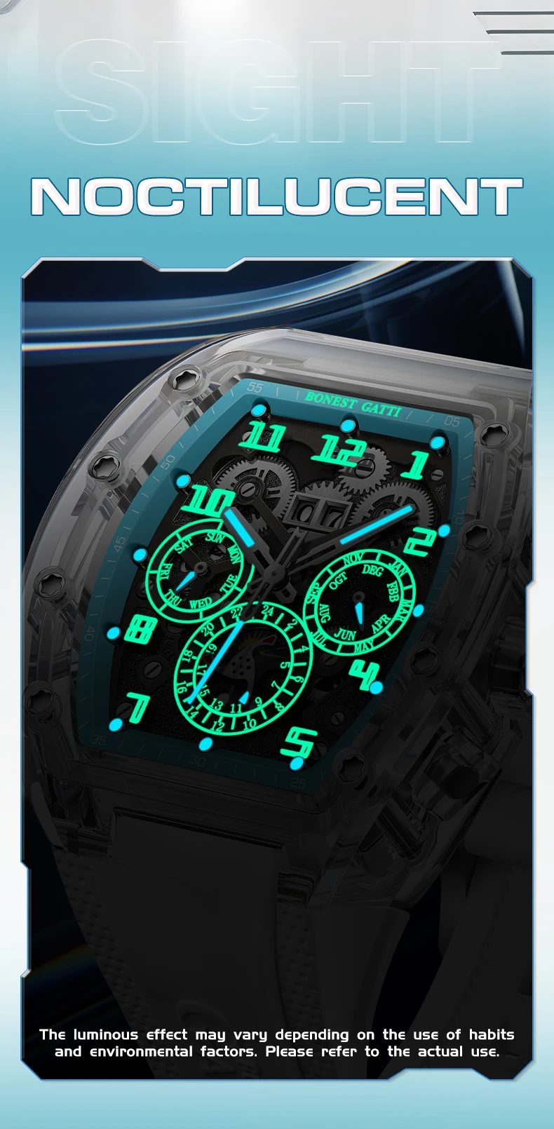 BONEST GATTI Men Automatic Watch buckle detail