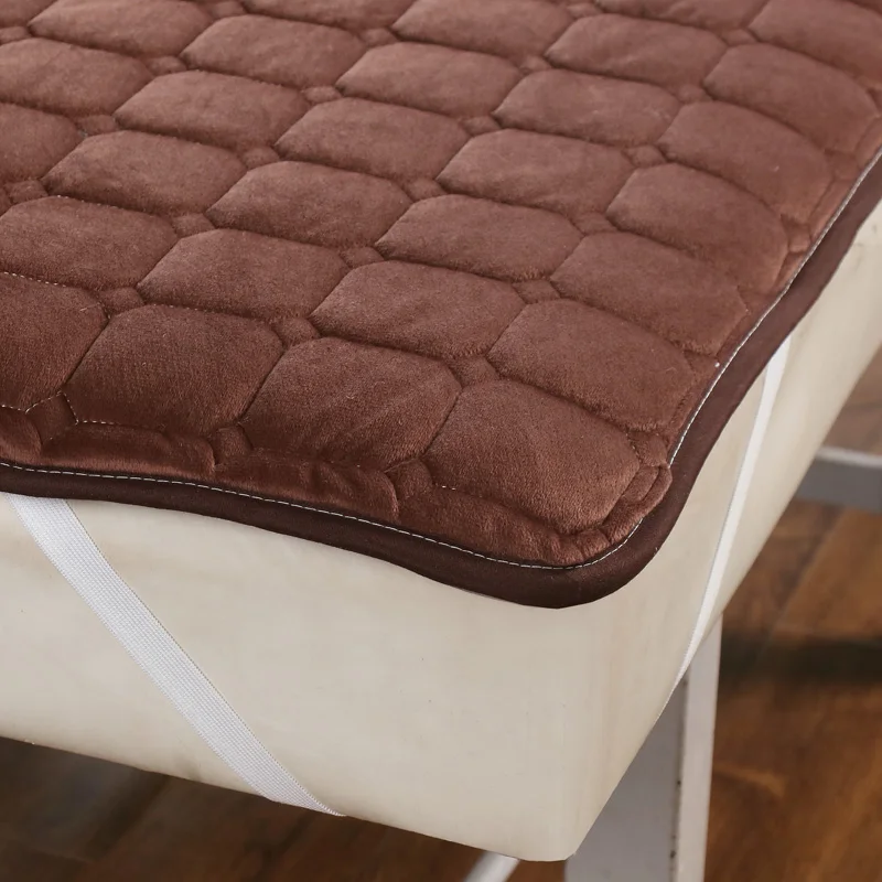 Thickened Crystal Velvet Bed Mattress for Beauty Salon, Barber Shop, Anti-slip, Massage SPA Bed Cover with/no Hole 5