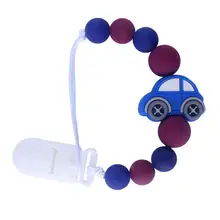 

Baby Pacifier Chain Silicone Molar Beads Silicone Teether Toy Tooth Gel Chain