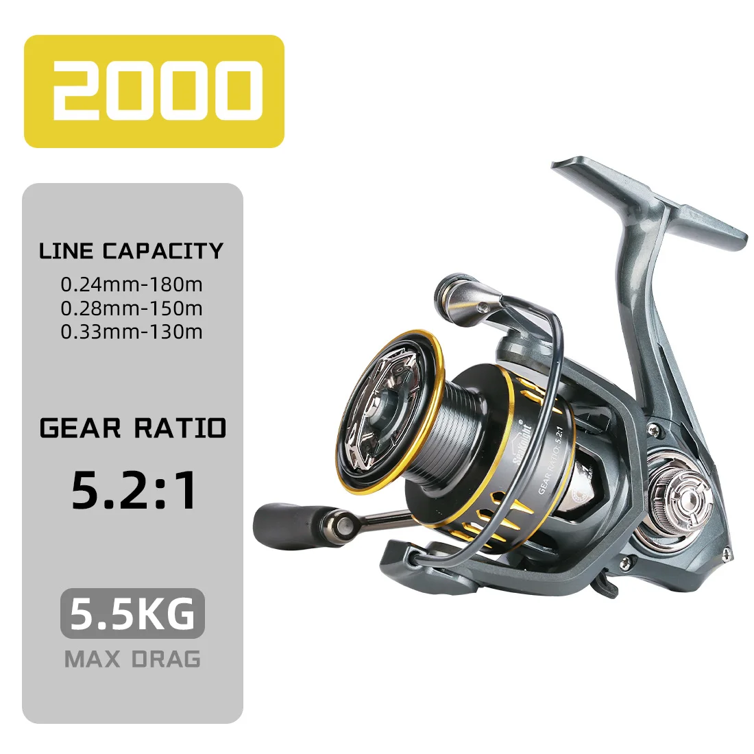 SeaKnight ARCHER2 Spinning Reel with 28lbs Max Drag and Aluminum Spool