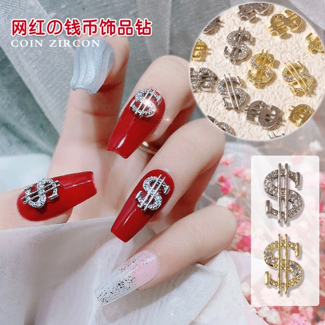 50pcs 3D Gold Nail Charms for Acrylic Nails Shiny Pearl Alloy Nail  Rhinestones Nail Art Charms Alloy Nail Jewels Accessories - AliExpress