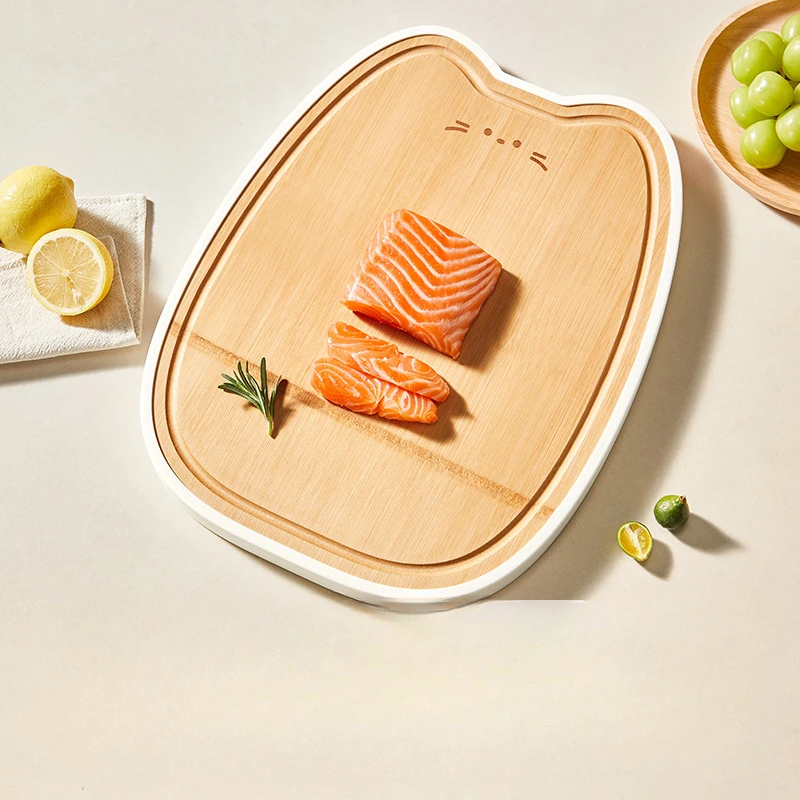 Bamboo chopping board anti-mould and antibacterial household double-sided cutting board kitchen auxiliary fruit plate