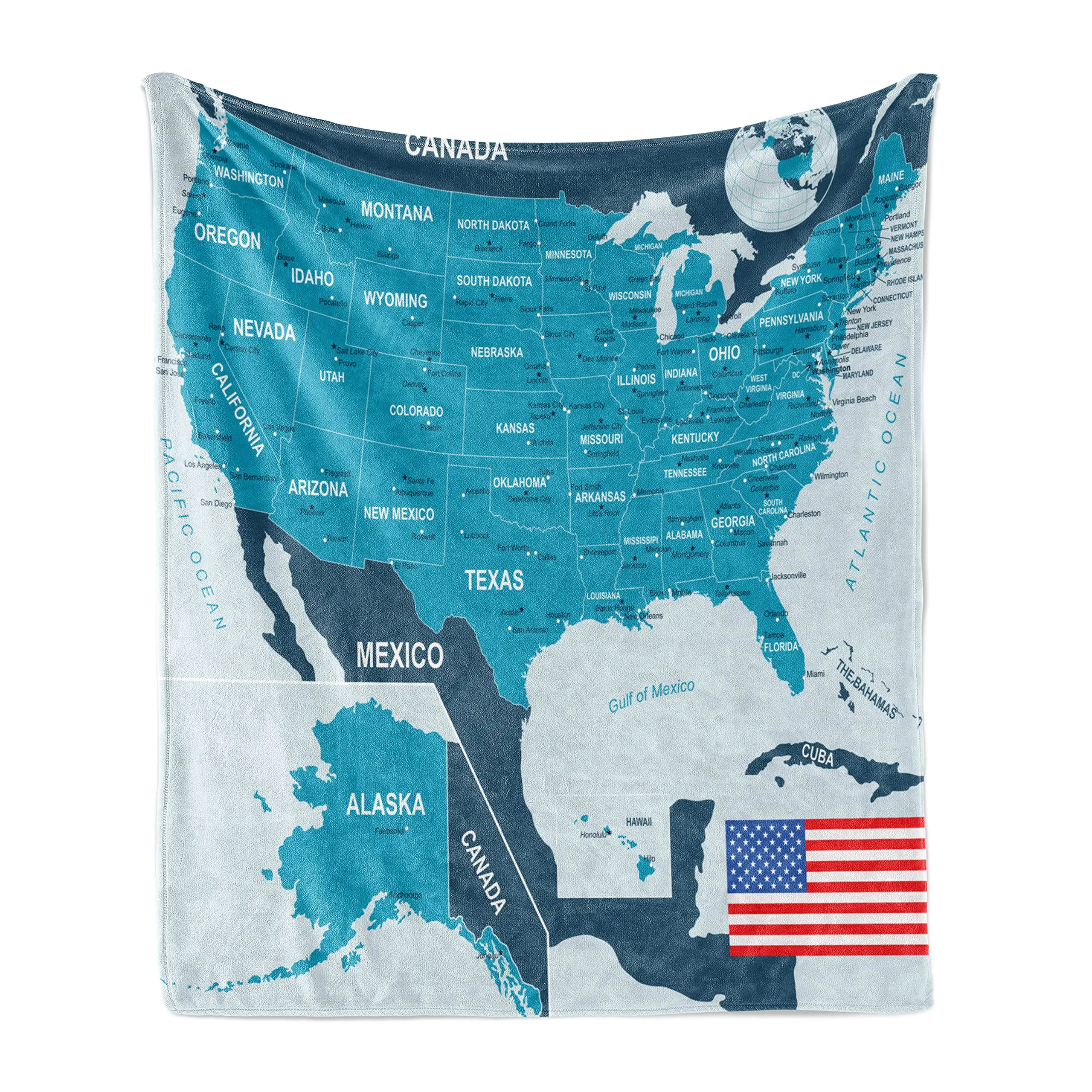 KRISIN Middle Earth Map Deken Flanel Fleece Super Zachte