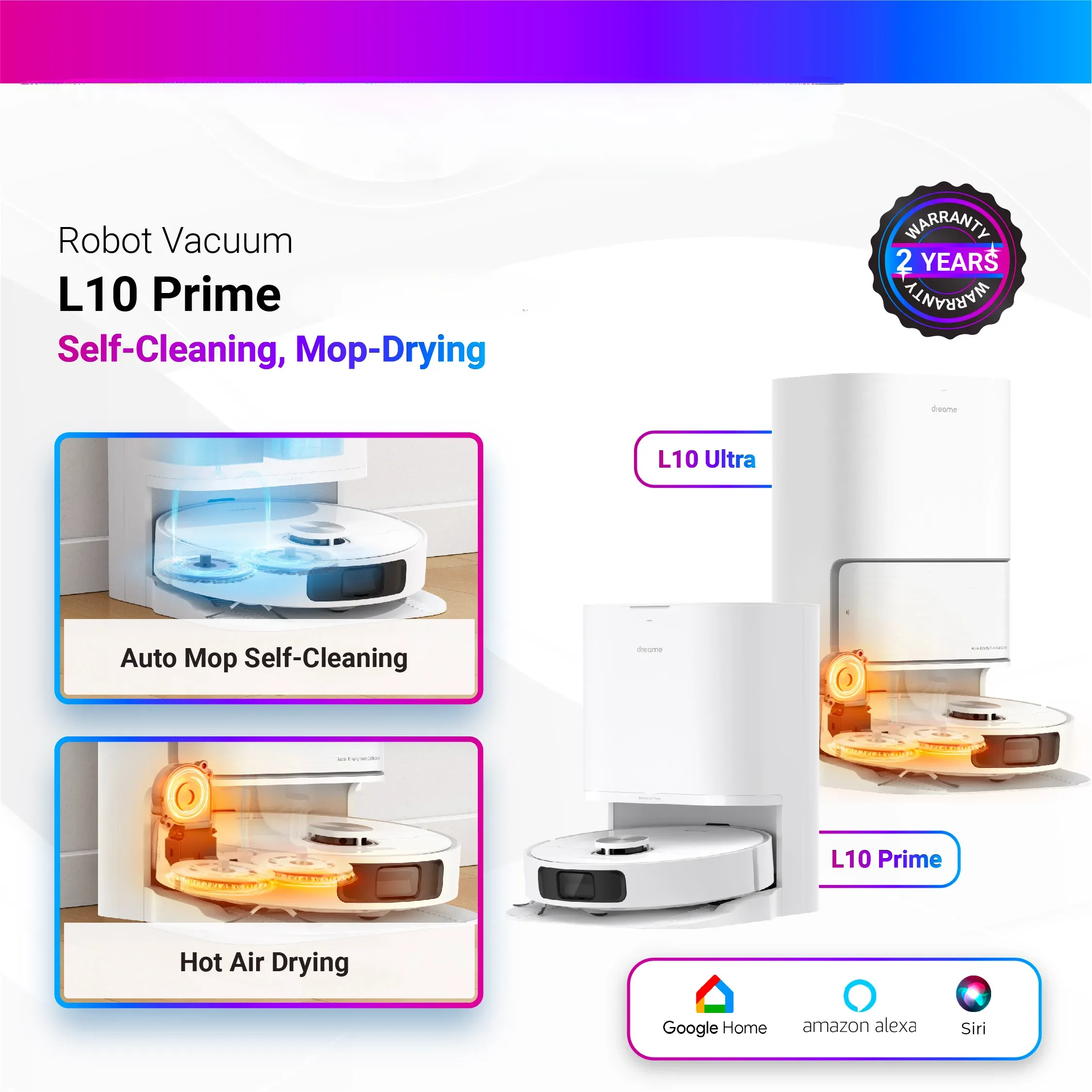 2023 New Global Version Dreame L10 Prime Robot Vacuum Auto Mop Cleaning  Drying Mop Lifting 7mm 110V-220V Alexa Vacuum Cleaner - AliExpress