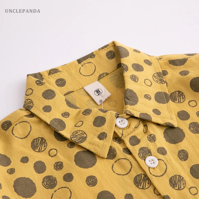 Children's Long Sleeve Cotton Shirt Loose Fit Top For Boys And Girls Spring Autumn Collection Casual Clothing
