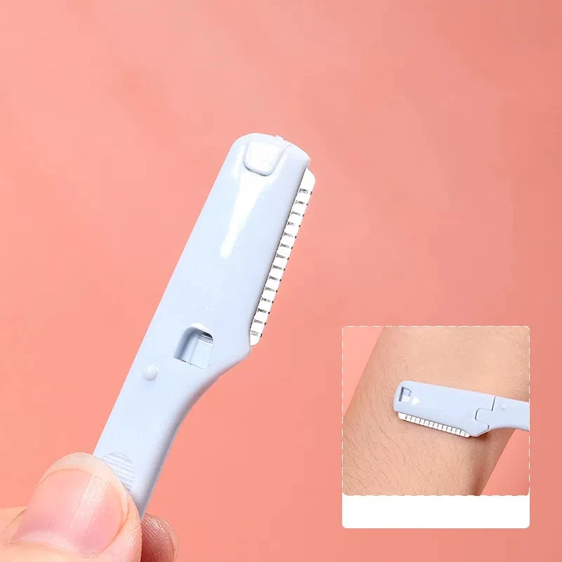 3-piece Set Makeup Tools Curved Blade Scissors,Trimmer ,Tweezers Beauty Stainless Steel Eyelash Eyebrow Nose Hair Remover Razor