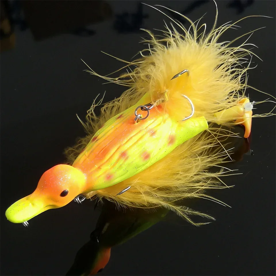 Schwimmender 3d Enten Topwater Köder Mit Plätscherfüßen Für Angler_voghion.com