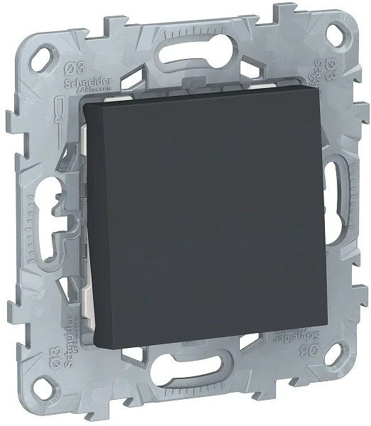 Выключатель Schneider Electric NU520154 UnicaNew антрацит 1-клавишный сх. 1 10 AX 250В | Обустройство