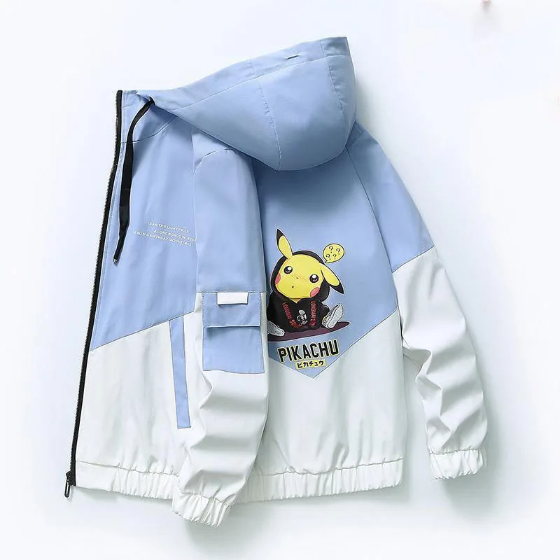 

Kawaii Pokemon Pikachu Plush Neutral Children Thick Coat Cute Padded Jacket Cartoon Zipper Cotton Clothes Student Christmas Gift