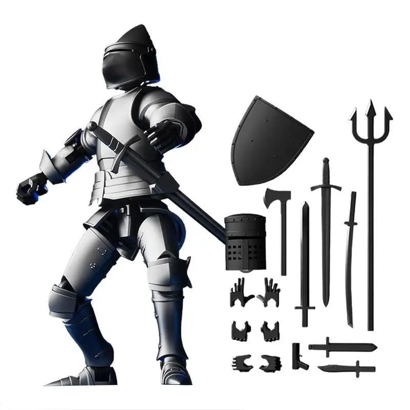 Poseable Medieval Knight Action Figures for Collection