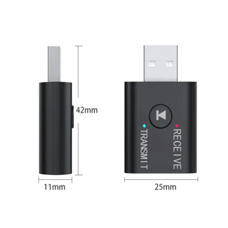 Adaptateur USB sans fil Bluetooth 5.0, 2 en 1, transmetteur, récepteur, pour ordinateur, TV, ordinateur portable, haut-parleur, casque