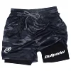 Men's two-piece sports shorts Breathable casual quick drying double-layer shorts Summer running tracksuit bottoms mobile phone p 2