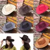 New Men Lady Fashion Cowboy Hat Unisex Cap Polyester West Fancy Dress 2
