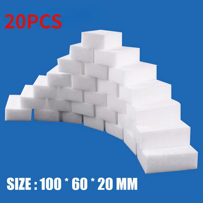 

20Pcs/lot Melamine Sponge Magic Sponge Eraser Melamine Cleaner for Kitchen Office Bathroom Nano Cleaning Sponges