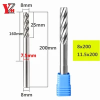Customized Diameter 8/11.5/4/4.1/6.1mm Length 200mm Carbide Machine Reamer Extended HRC50 Uncoated Tolerance H7 Harened Steel 1