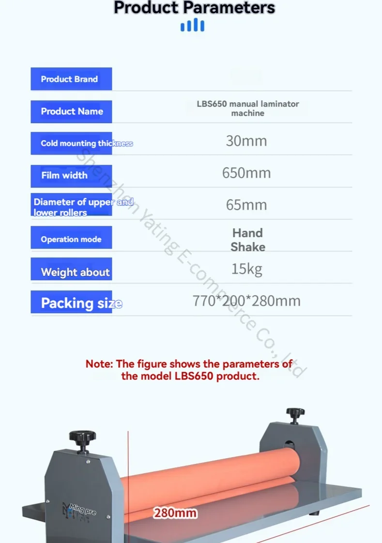 1000mm Hand Cranked Photo Lamintor Peritoneal Structure Laminating Machine Deskt