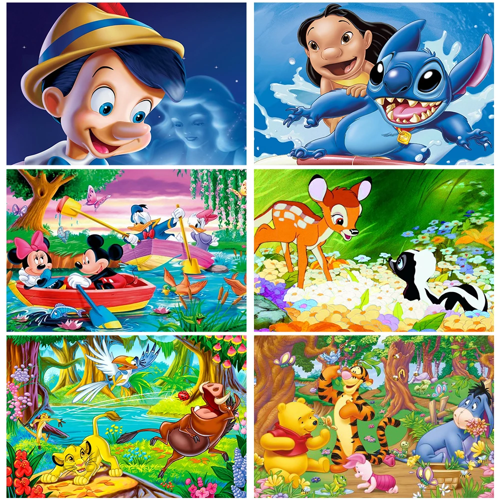 

Disney DIY Diamond Painting Cartoon Character Full Round Mosaic Winnie the Pooh Mickey Mouse Embroidery Handmade Wall Art Gift