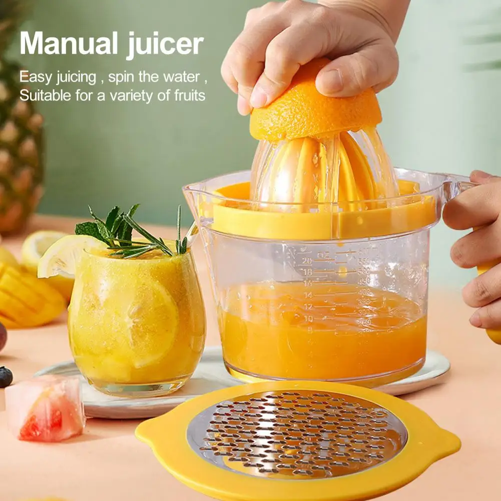 

Citrus Juicer With Comfortable Grip Handle Portable 21-Ounce Capacity Easy Squeeze Handheld Manual Citrus Juicer
