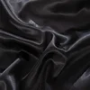Ice Silk Bed Sheet for Summer Polyester Satin Fitted Bed Sheets with Elastic Band Solid Color Bed Cover 2