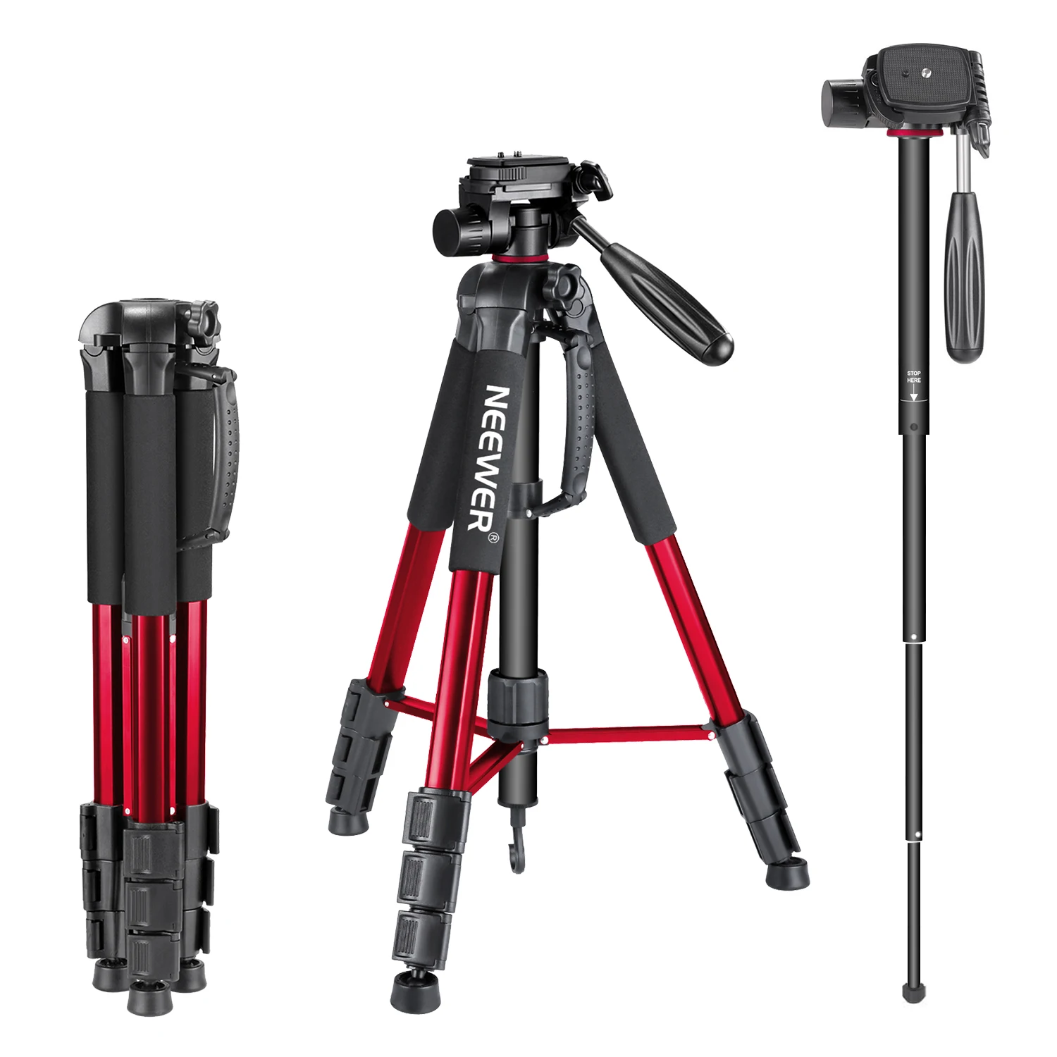 Neewer SAB264 Professional Portable Travel Aluminum Camera Tripod