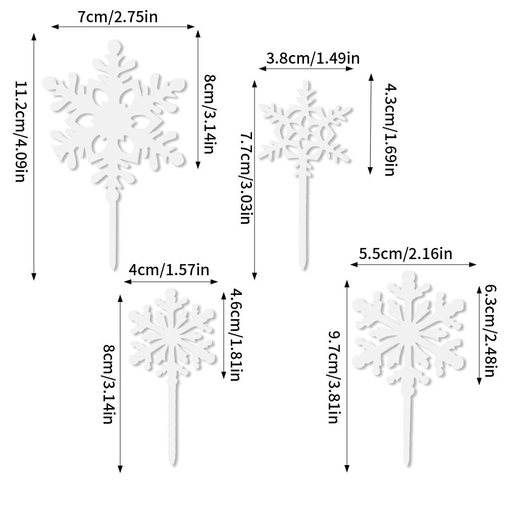 Description Picture 5 of itemFrozen snow Cake Decoration Acrylic Snowflake Castle Tree Cake Topper winter Snowflake Theme girls Birthday Party decor supplies