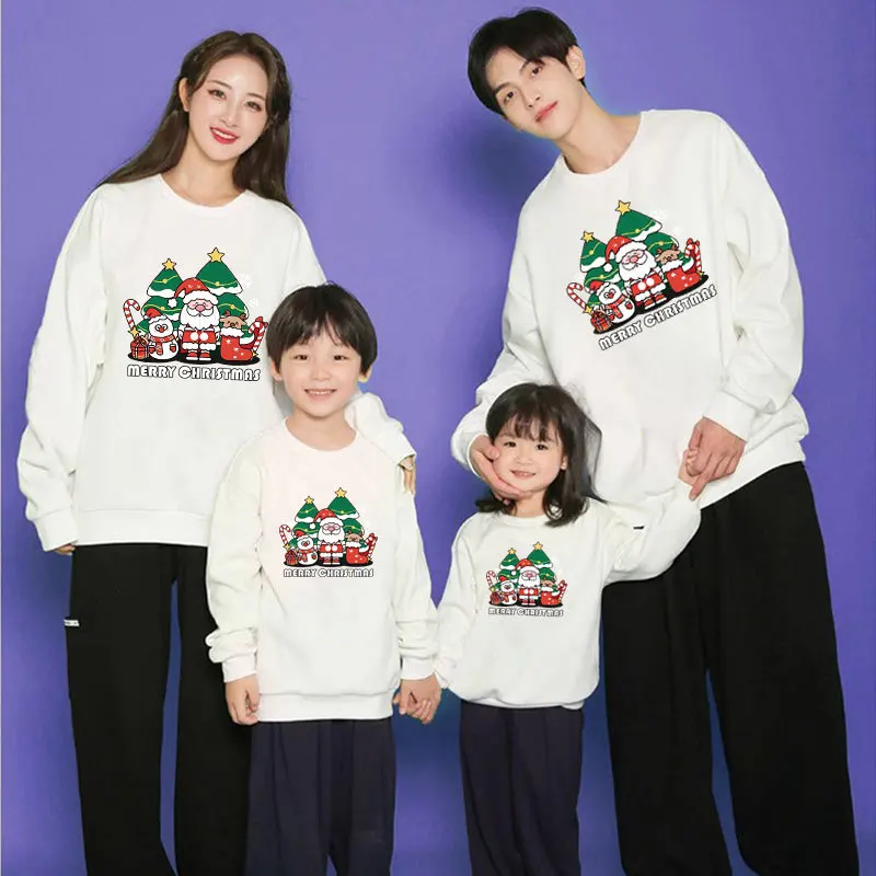 thumbnail image 4 of Conjuntos familiares a juego, camiseta de aspecto familiar para mamá, hija, papá e hijo, sudadera con estampado navideño, jersey de Navidad, camisetas para niños y bebés para Año Nuevo, 4 of 5