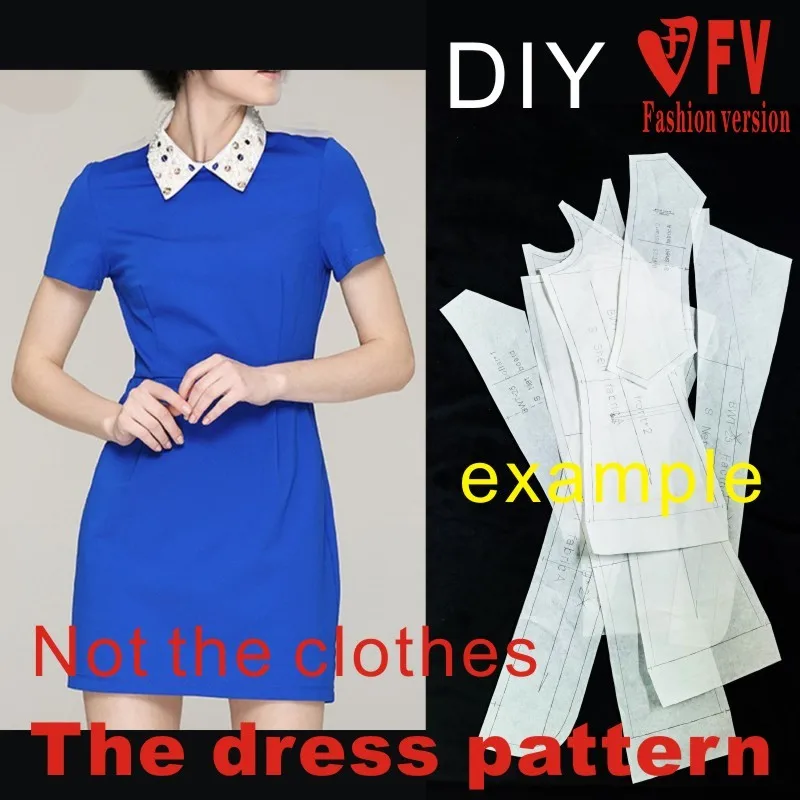 Clothing DIY The dress Dresses Sewing Pattern cutting drawing Women's Dress Sewing Template BLQ-99
