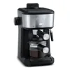 4-Shot Steam Espresso, Cappuccino, and Latte Maker with Frothing Wand, Black, New 6