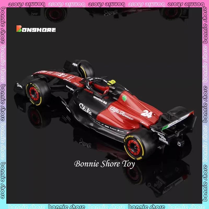 

1:43 Burogo Alfaromeo C43 Guanyu Zhou F1 формула номер 24/73 Модель гоночного автомобиля из сплава украшение комнаты Коллекционные детские игрушки подарок