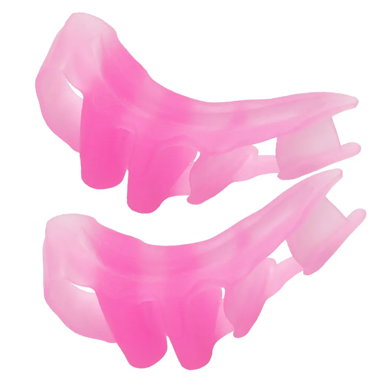 Toe Separators 2Pcs=1Pair Silicone 4 holes Toe Protector Toe Separators Stretchers Straightener Bunion Pain Relief Hallux Corrector