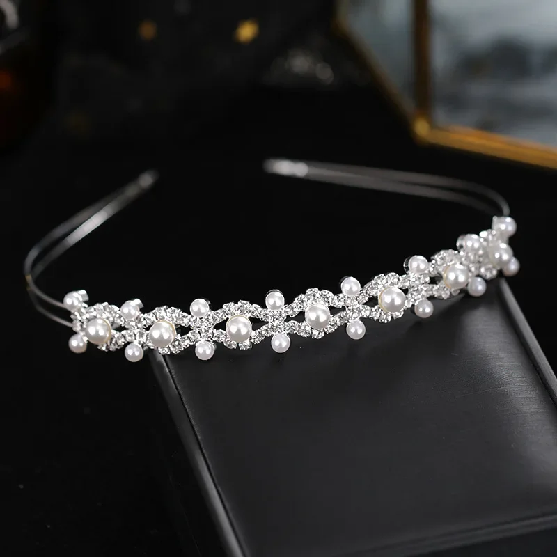Luxury Pearl Rhinestone Hairband for Women Party Prom Bridal Wedding Hair Accessories Gift,hair accessories,bridal hair accessories