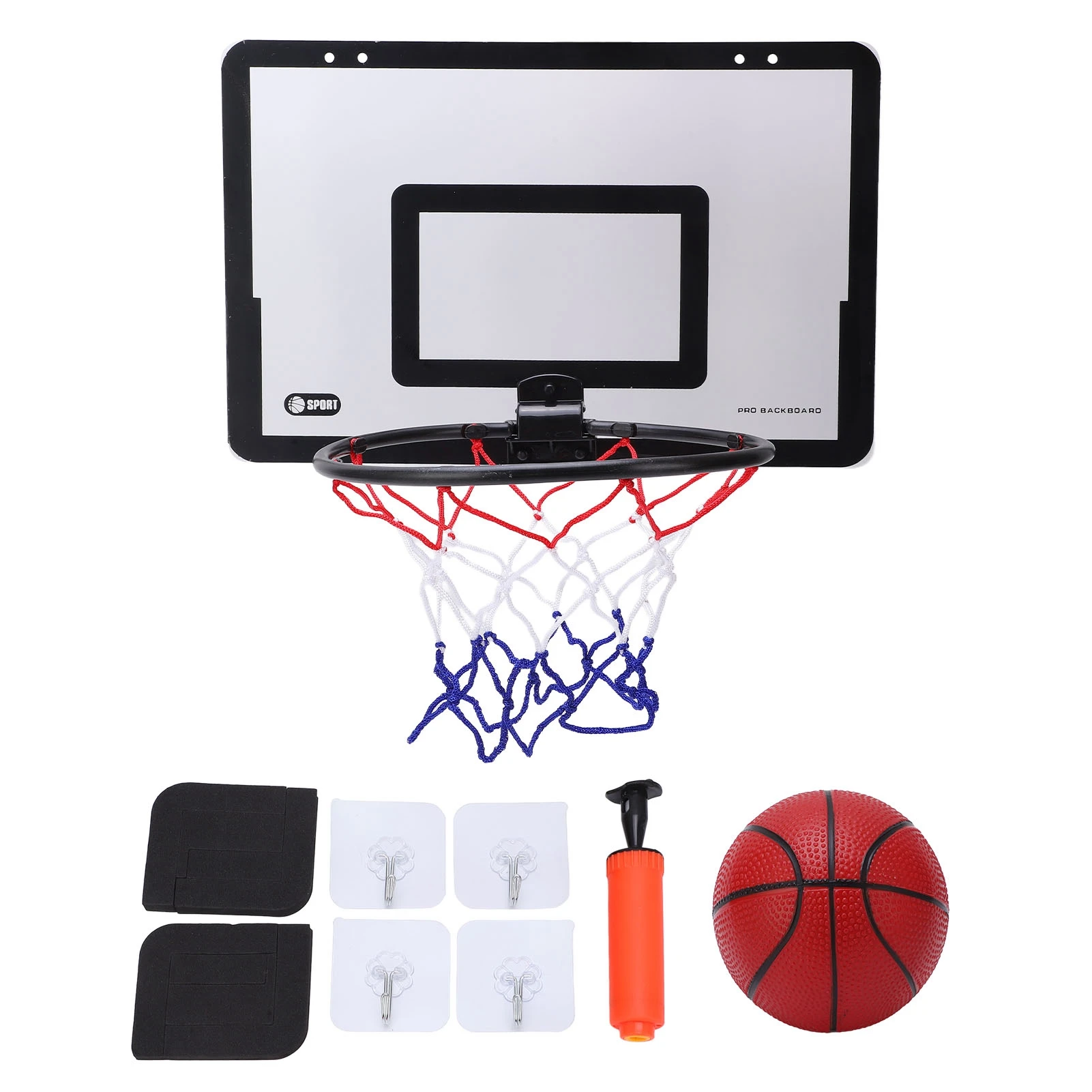 Basketball Hoop, Hanging Door Mounted Basketball Hoop Set Perforation Free Indoor Hoop Game for Lover