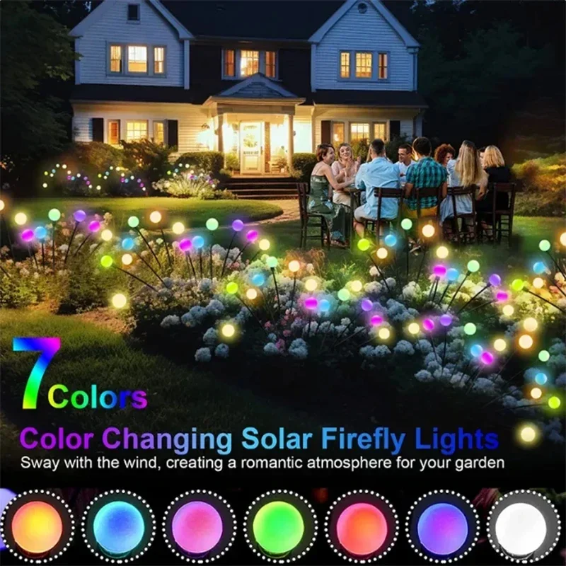 10 LED Solar Garden Lights Firefly Waterproof Solar Lights Outdoor for Yard Patio Pathway Christmas Decorations Lawn Lamp solar lights garden light solar decoration light solar spot light