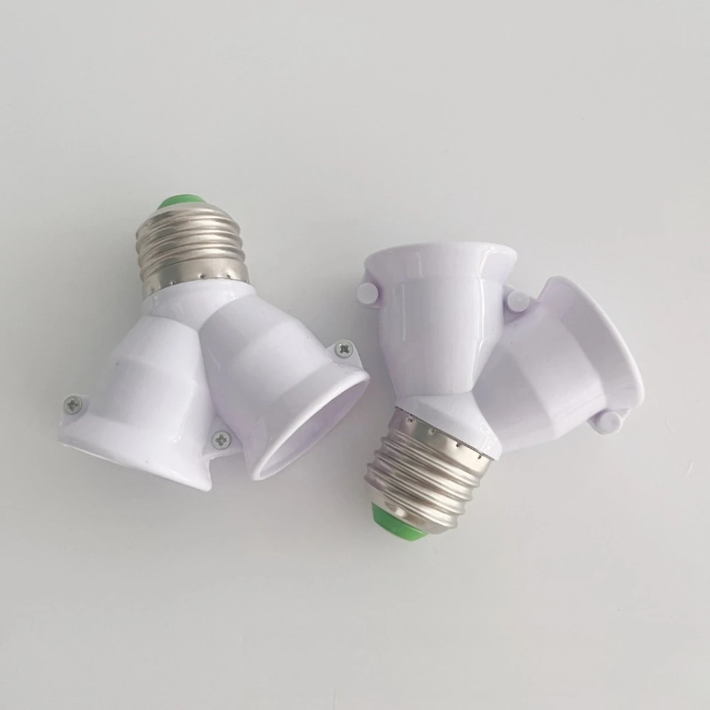Lamp Holder Converter E27 LED Base Light Lamp Bulb Socket E27 to 2-E27 Splitter Adapter