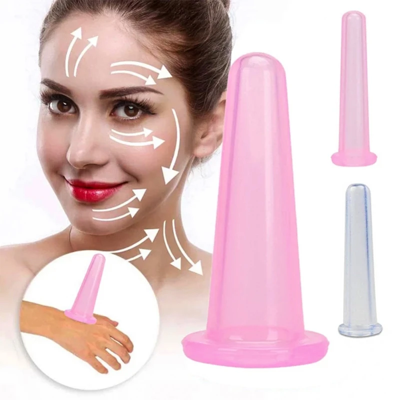 

2Pcs Silicone Massage Face Vacuum Cupping Jar Wrinkle Removal Cans Facial Lifting Skin Rejuvenating Anti Cellulite Drop Shipping