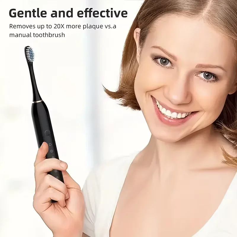 1set ultrasonic electric toothbrush, with multiple modes to effectively clean teeth and gums, suitable for home use