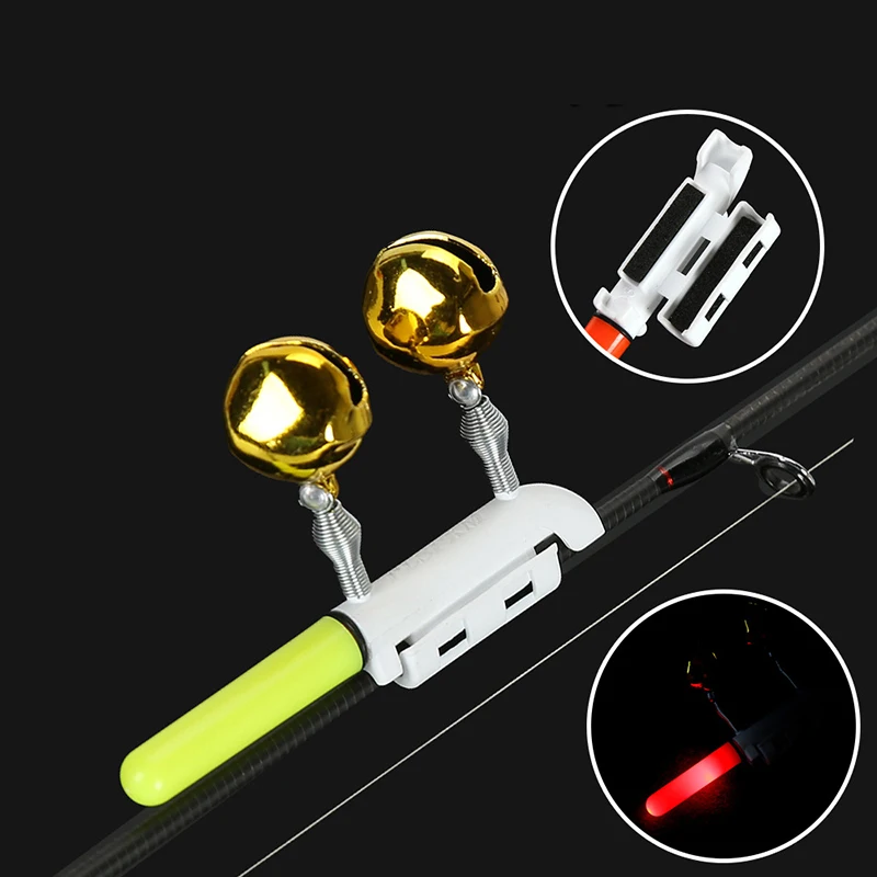 Spinning Fishing Accessory Bell Double Headed Throwing Rod Light LED