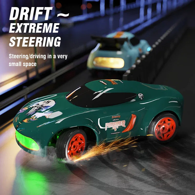 1/64 Mini RC Car Drift Racing Desktop Light Remote Control Car Rc Four-Wheel Drive High-Speed Toy Children Gift Boy Sports Car
