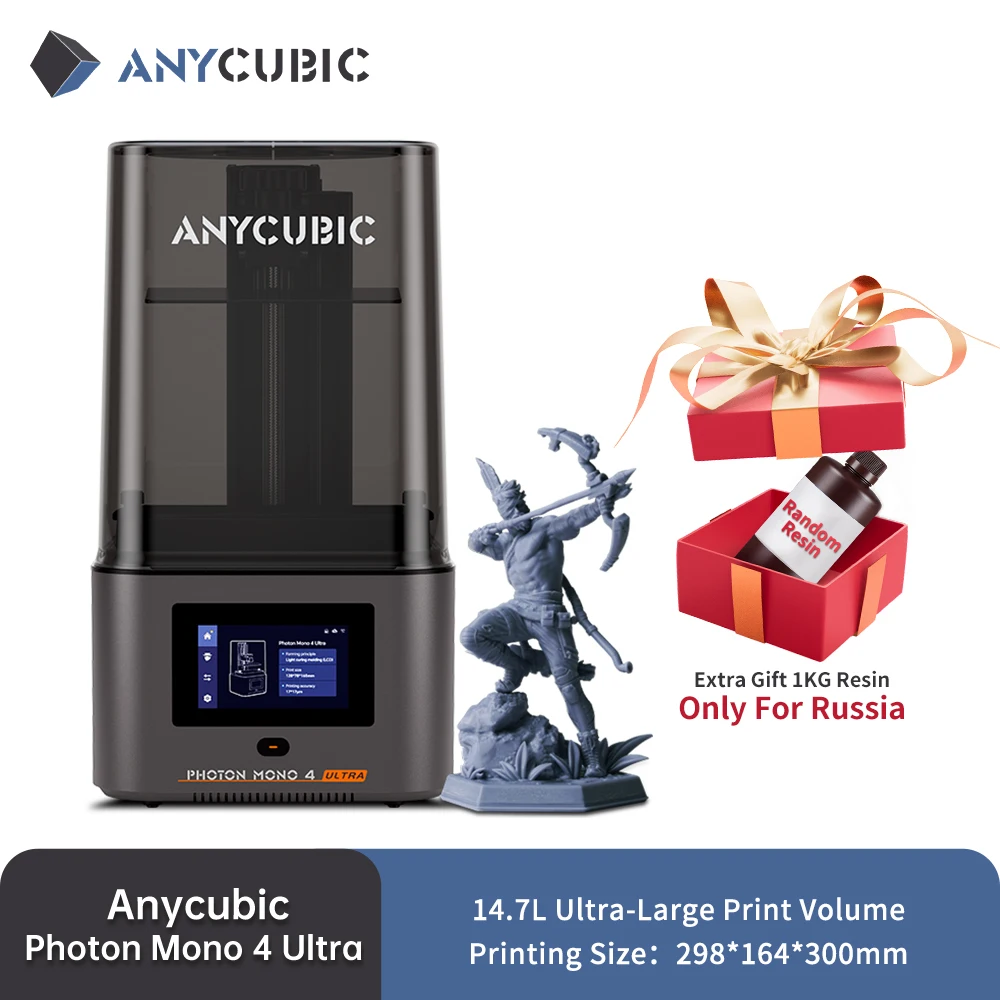 3d printer Российский ANYCUBIC UV Смола LCD 3D принтер Photon Mono 2, Mono X 6Ks,M3 Max,12K M5s 14K M5s Pro DLP Printer Photon D2