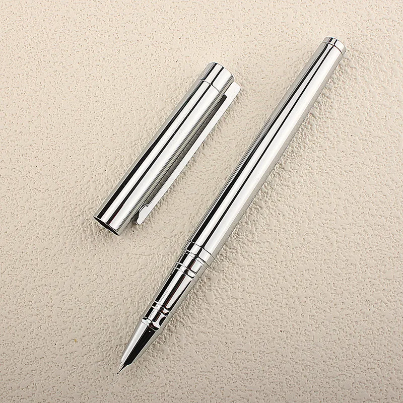 High Quality Metal Fountain Pen World Map Silver Plated Pen Men's Non  Carbon Ink Pen Calligraphy Pen - AliExpress