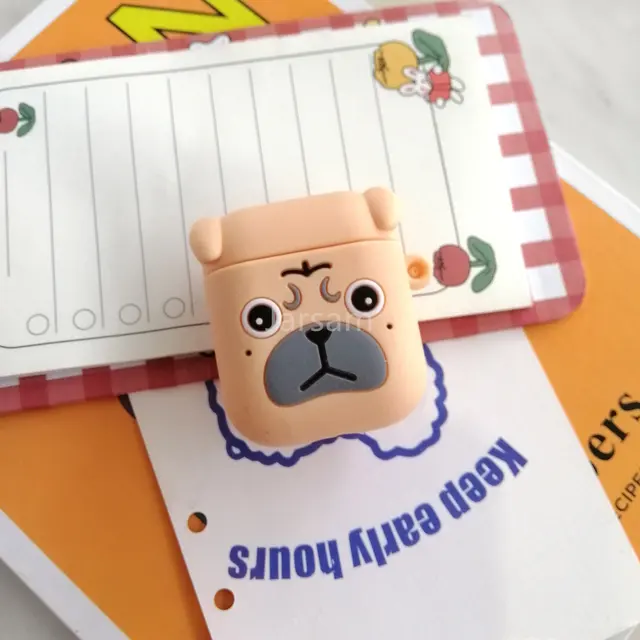 Cute Cartoon Silicone Cases For Airpods 1 2 Protective Wireless Earphone Charging Cover For Airpods case Sharpeidog