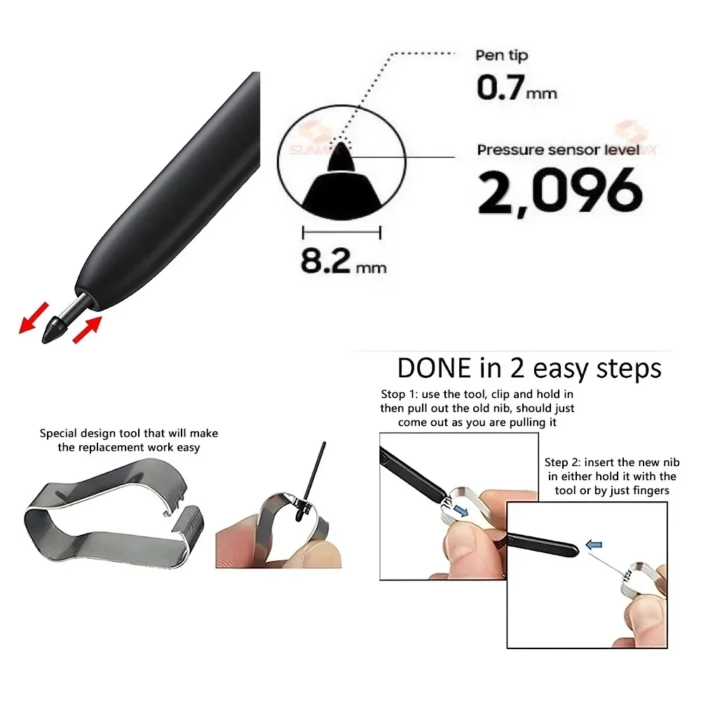 Tablet-Stift Stift Touch-Bleistift s Stift für Samsung Galaxy Tablet Tab s8 s9 s9fe s7 fe s6 lite s7 s8 Touch-Stift ohne Bluetooth – Detail 10