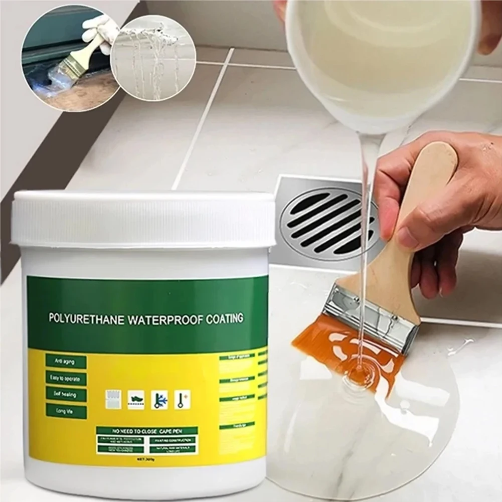 Invisible Waterproof Coating Sealant Agent Brush Adhesive Repair Paste Bathroom Wall Leakage Insulating Sealant Glue 300g waterproof coating sealant
