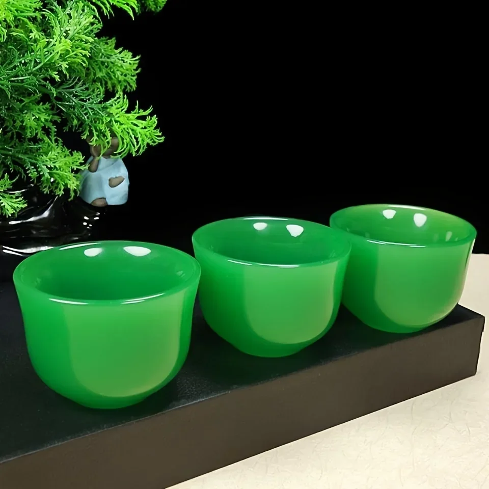 1pc Jade Tea Cup Kung Fu Tea Set, Health High-end Jade Single Master Cup Set,Jade Water Cup,Wine Glass Bowl Teacups,TeaCup
