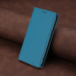 Luxury Leather Magnetic Flip Phone Case - Elegant Wallet Style for Realme C21Y (Lake Blue)