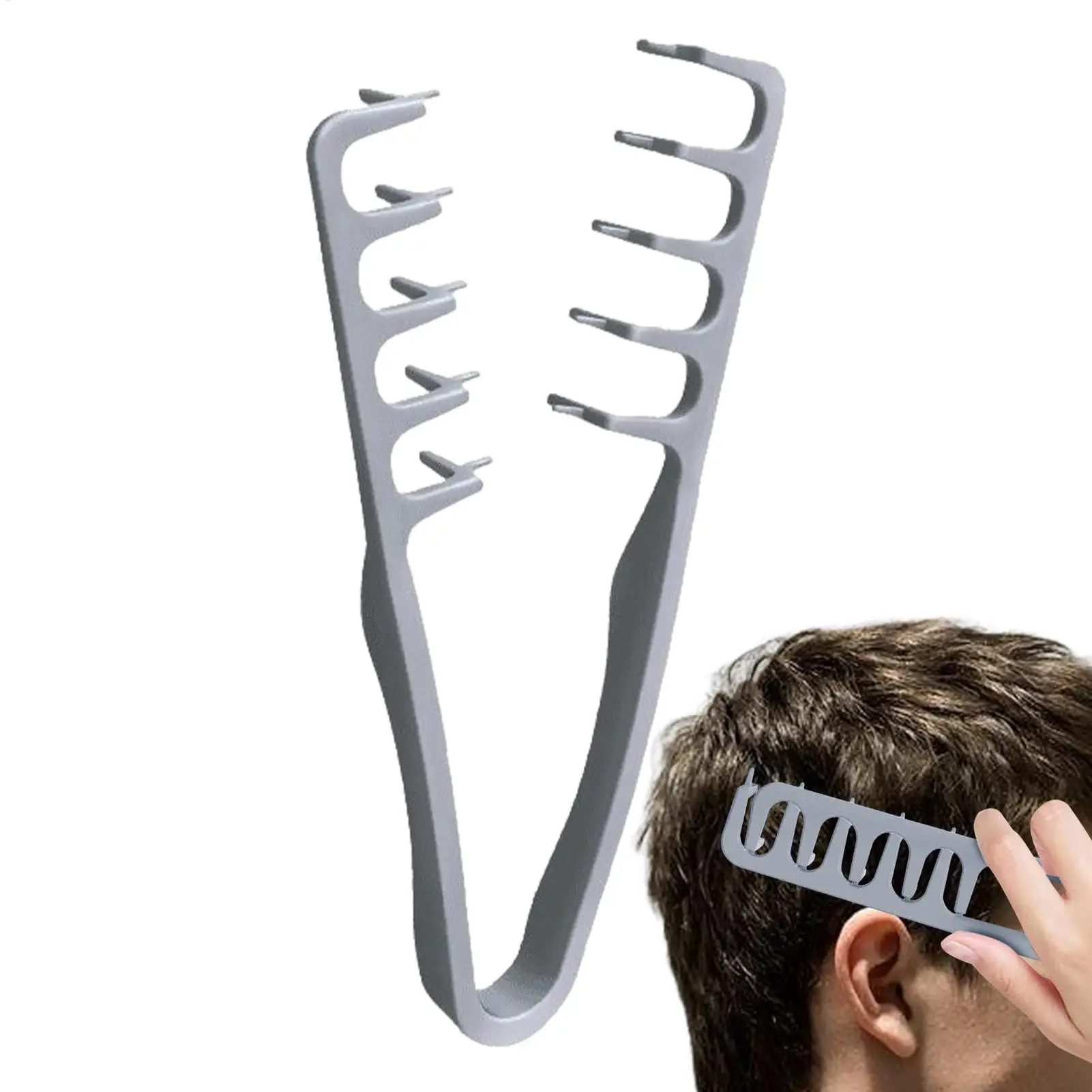 Pettine per capelli volumizzante a denti larghi Strumenti per arricciare Texture soffice per uomo Ideale per tutti i tipi di capelli Strumenti per acconciature - immagine 4