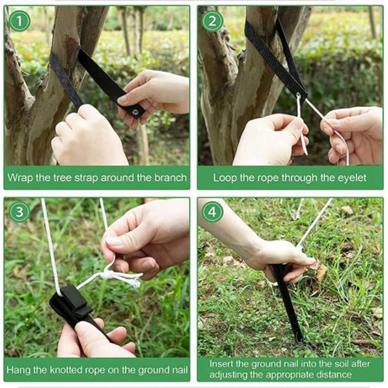 Windproof Tree Belt Anti-Hurricane Stereotyped Nylon Fixed Strap Newly Planted Branch Belt Tree Straightening Supporter 5 10pcs