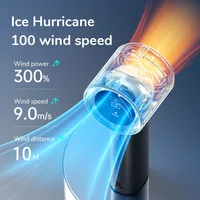 JISULIFE Mini Portable Hand Fan, 100 Wind Speeds, 5000mAh USB Battery Rechargeable, LED Digital Display, Travel,Camping,Outdoor 2