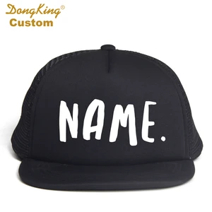 DongKing New Summer Spring Kid's Custom Name Trucker Hat Mesh Cap Snapback Adjustable Personalized 2 Sizes Cute Caps