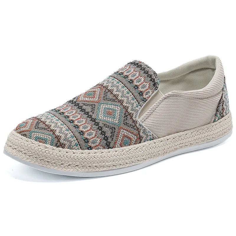 

2023 Mens Shoes Casual Male Breathable Canvas Casual Shoes Men Chinese Fashion Soft Slip On Espadrilles For Men Loafers